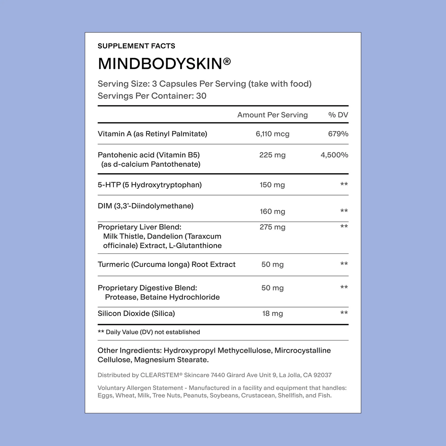 MINDBODYSKIN® Hormonal Acne Supplement