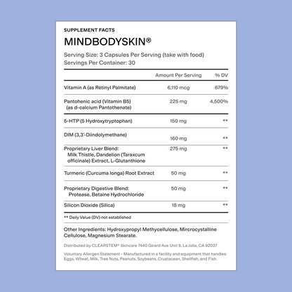 MINDBODYSKIN® Hormonal Acne Supplement